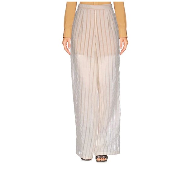 NWT - Erika Cavallini - Cotton Organza Trousers - Sheer Jacquard 44 IT / 8 US - Picture 1 of 8